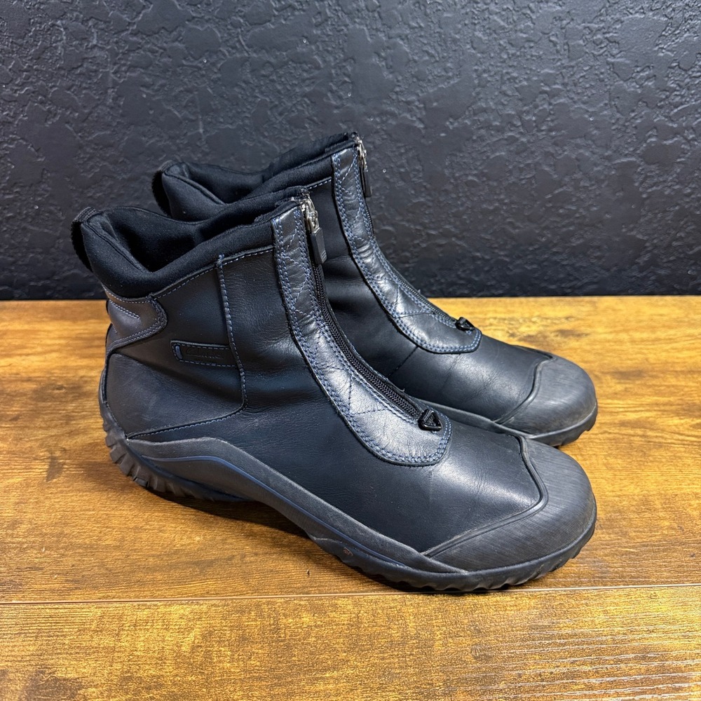 Clarks 37795 Black Leather Waterproof Front Zip Ankle Boots Womens Size 9 M